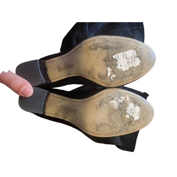 Sam Edelman Boots Women's 8 Black Caprice Suede Leather Knee High Tall - Picture 3 of 7